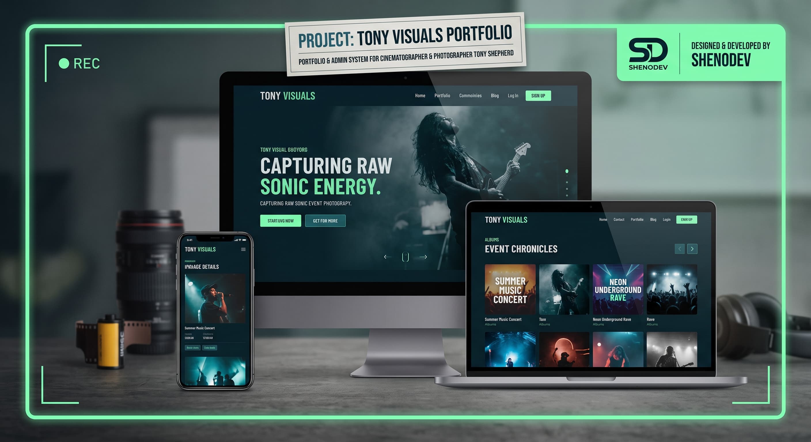 Tony Visuals: Cinematic Portfolio & CMS